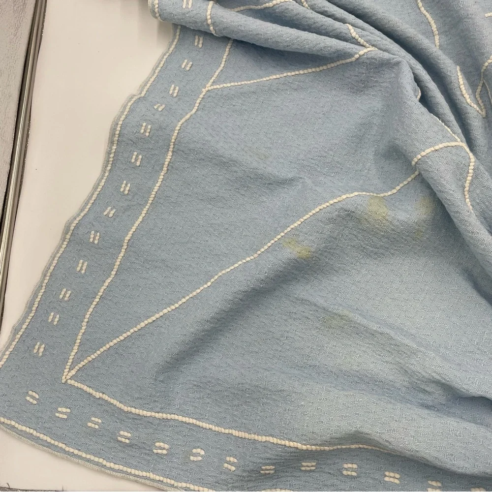 Vintage Baby Blanket Dog‎ Throw Fuzzy Texture Minimalist Simple Blue Girl Boy